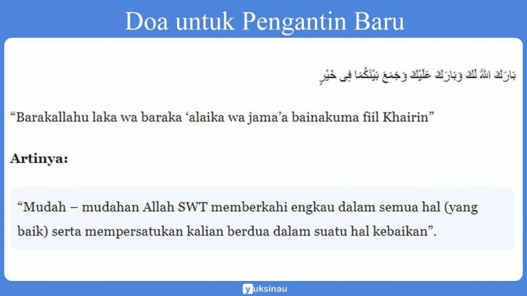 √ Bukan Samawa Ini Doa Untuk Pengantin Baru Yang Benar