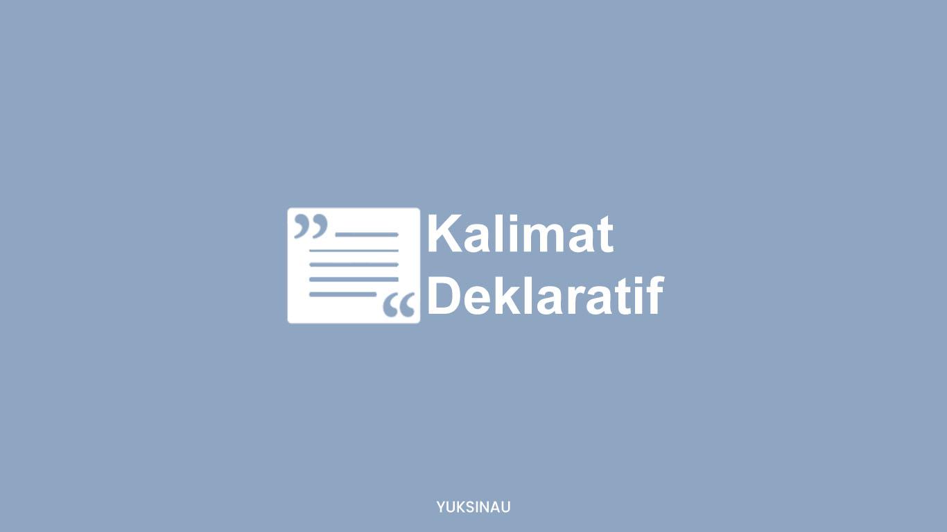 Kalimat Deklaratif